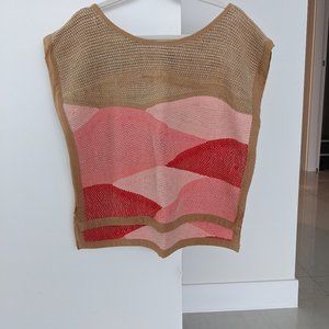 Anthropologie Tonle landscape woven top - S/M